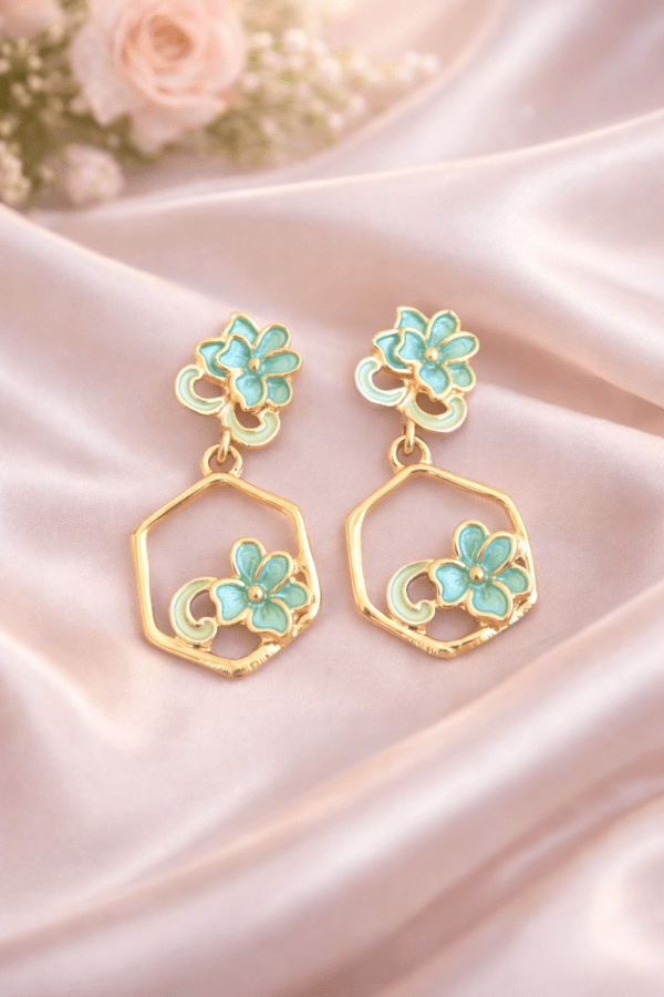 Mint Petal Earring
